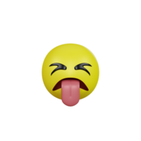 Emoji yellow face and emotion with disappointed. Facial expression. png