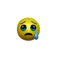 emoji amarelo face e emoção com triste e desapontado. facial expressão. png