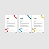 Corporate business colourful letterhead template with a4 size stationary item modern letterhead. vector