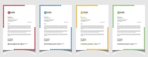 Corporate business colourful letterhead template with a4 size stationary item modern letterhead. vector