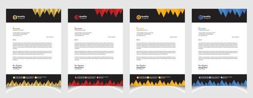 Corporate business colourful letterhead template with a4 size stationary item modern letterhead. vector