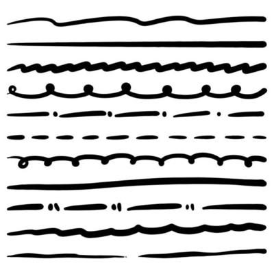 Doodle sketch style of pen brushes vector illustration for concept design.