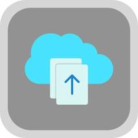 Upload File on Cloud Vector Icon Design