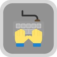 Typing on Keyboard Vector Icon Design