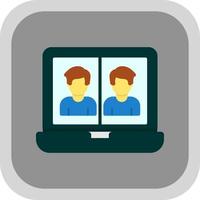 Videocall Discussion Vector Icon Design