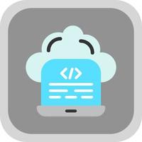 Cloud Coding Vector Icon Design