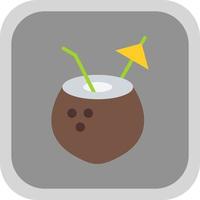 Coconut Drink Vector Icon Design