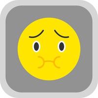 Nauseated Face Vector Icon Design