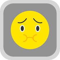 Nauseated Face Vector Icon Design