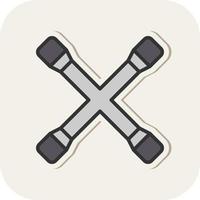 Cross Wrench Vector Icon Design