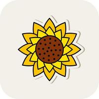 diseño de icono de vector de girasol