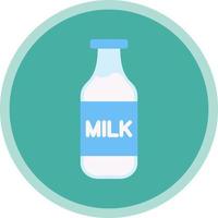 Milk Bottle Vector Icon Design