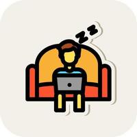 Lazy Work Vector Icon Design