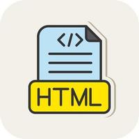 diseño de icono de vector de archivo html