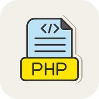 diseño de icono de vector de archivo php