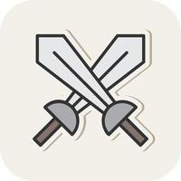 Swords Vector Icon Design