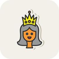 diseño de icono de vector de princesa