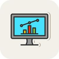 Online Stock Market Vector Icon Design