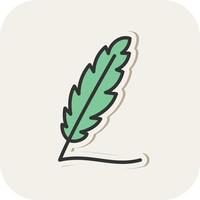 Writing Feather Vector Icon Design