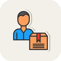 Delivery Man Vector Icon Design