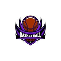 basketball sport emblem logo vector