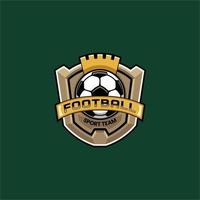 football sport emblem logo vector