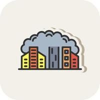 City Pollution Vector Icon Design