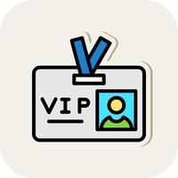 VIP Pass Vector Icon Design