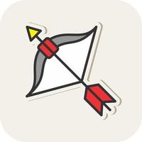 Bow Arrow Vector Icon Design