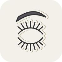 Eyelash Vector Icon Design