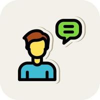 Person Chatting Vector Icon Design