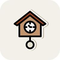 Cuckoo Clock Vector Icon Design