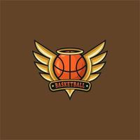 basketball sport emblem logo vector