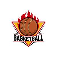 basketball sport emblem logo vector
