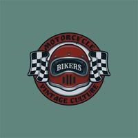 vintage helmet emblem logo vector