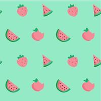 Seamless pattern fresh fruits for background Website banner template, card, wallpaper, wrapping paper vector