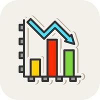 Decline Diagram Vector Icon Design