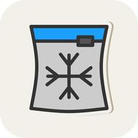 Ice Bag Vector Icon Design