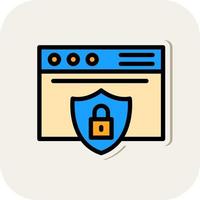 Website Security Vector Icon Design