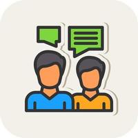 Face To Face Conversation Vector Icon Design