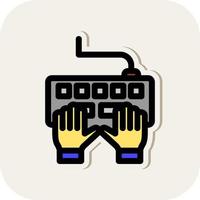 Typing on Keyboard Vector Icon Design