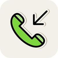 Incoming Call Vector Icon Design