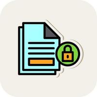 Document Locked Vector Icon Design