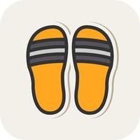 Flip Flop Vector Icon Design