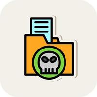 Folder Hacked Vector Icon Design