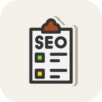 diseño de icono de vector de lista de verificación seo