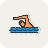 Swimming Vector Icon Design