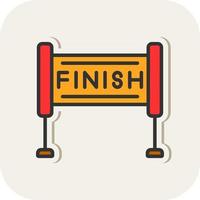 Finish Line Vector Icon Design