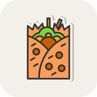 Burrito Vector Icon Design