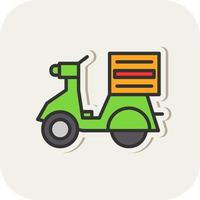 Delivery Bike Vector Icon Design